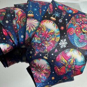 Christmas Tie Festive Tree Ornaments Designer Menswear Necktie Mens Gift Luxury